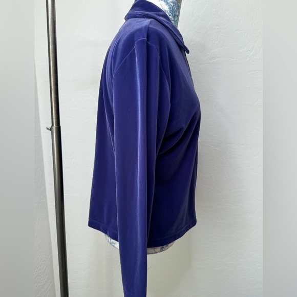 NWT Velvet Button Down Vintage Long Sleeve Blouse - Picture 2 of 5